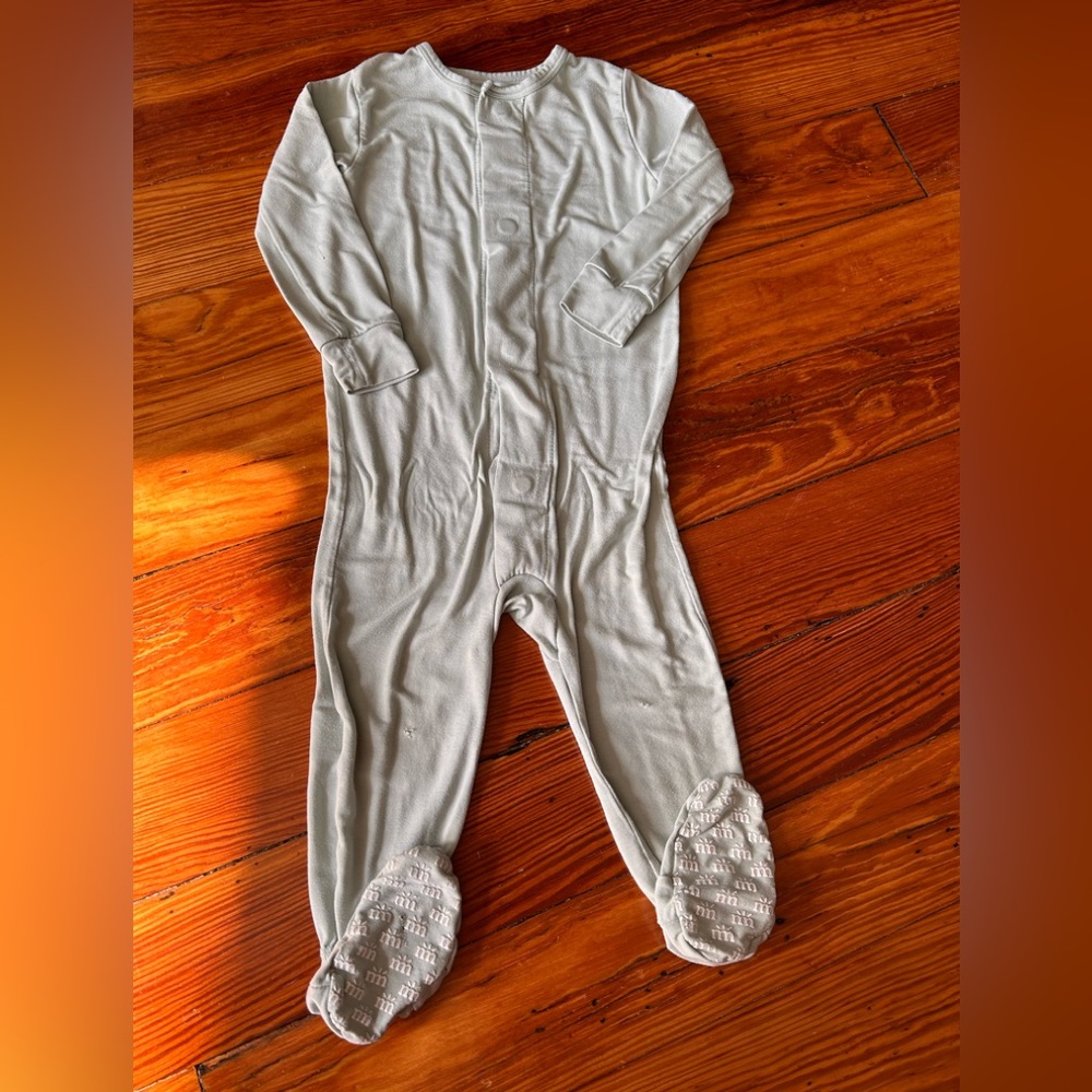 Magnetic Me sage green footed pjs